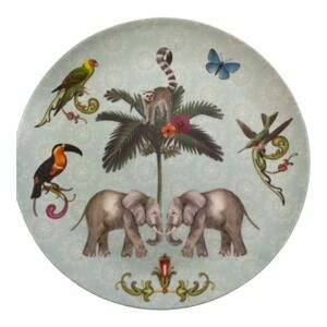 Harvest Green Studio Blue Jungle Elephant Plates & Tumblers, Set of 4
